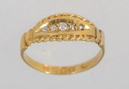 A Victorian hallmarked Chester 18ct gold