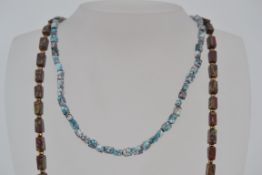 Two vintage Venetian glass bead necklace