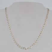 An Italian 925 silver square belcher lin