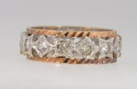 A vintage hallmarked two colour 9ct gold