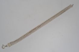 A 925 triple strand s link silver bracel
