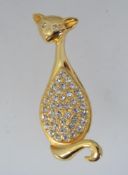 A vintage 1950s yellow metal brooch in t