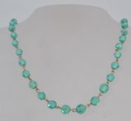 A 1930s Czech rolled gold and faceted se