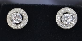 A pair of 925 silver stud earrings with