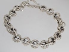 A heavy 925 silver hoop chain bracelet w
