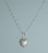 A 925 silver pendant necklace strung wit