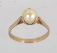 A 9ct gold hallmarked ring in the Art No