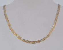 A vintage Italian 9ct gold tri colour f