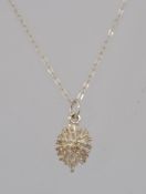 A 925 silver necklace with hedgehog pend
