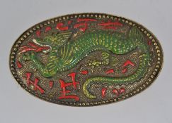 A large vintage Art Deco yellow metal br