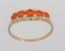 A hallmarked Birmingham 9ct gold ring wi