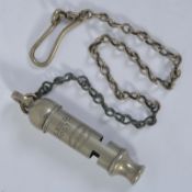 POLICE WHISTLE: An original Victorian / early 20th century Police ' Metropolitan ' uniform whistle,