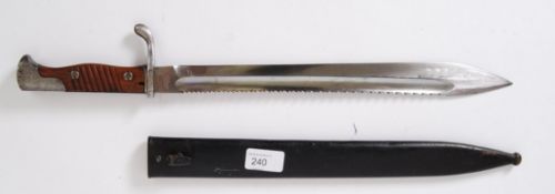 BAYONET: A good Imperial German Patt 1898/05 'Butcher' Pioneer Bayonet by F.W.
