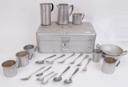 LUFTWAFFE CANTEEN: A rare second world war WWII issue Nazi airman / Luftwaffe food canteen.