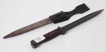 BAYONET: An original K-98 Mauser rifle bayonet.