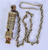 POLICE WHISTLE: An original Victorian / early 20th century Police ' Metropolitan ' uniform whistle,