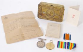 MEDAL GROUP: A First World War medal group and related items for a BZ 2032 AG Winter,