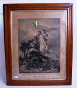 FIGHT FOR THE STANDARD: After Richard Ansdell (British, 1815-1885),