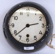RUSSIAN SUBMARINE CLOCK: An original vintage Russian made Submarine bulkhead clock.