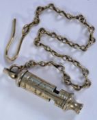 POLICE WHISTLE: An original Victorian / early 20th century Police ' Metropolitan ' uniform whistle,