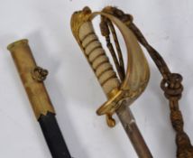 GIEVES SWORD: A 19th century Royal Naval Officer`s dress sword by Gieve Matthews & Seagrave,