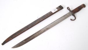 A SECOND WORLD WAR JAPANESE ARISAKA BAYONET ;bearing arsenal mark at the ricasso,