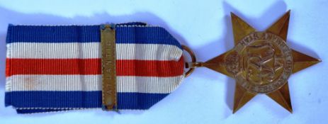 MEDAL: A rare Second World War WWII issue France & Germany star medal, with Atlantic bar,