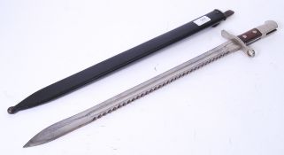 BAYONET: A believed Swiss model 1914 rifle bayonet, likely by Schmidt-Rubin Engineers.