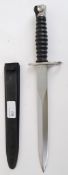 DAGGER: A 20th century Dutch Army bayonet dagger complete with composite scabbard.