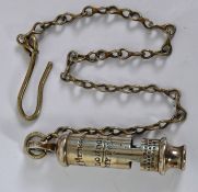 POLICE WHISTLE: An original Victorian / early 20th century Police ' Metropolitan ' uniform whistle,