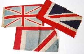 FLAGS: A collection of three WWI era flags, to include a Union Flag etc.