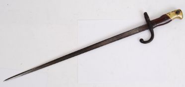 BAYONET: An antique French military bayonet.