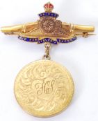 ROYAL ARTILLERY: A charming rolled gold or gold plated Royal Artillery sweethearts brooch.