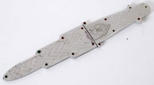 POW LETTER OPENEER: A rare believed German Prisoner Of War made dagger / letter opener.