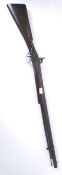 RIFLE: A 19th century believed English flintlock percussion cap rifle,
