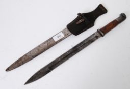 BAYONET: A First World War WWI German Samsen Werk marked rifle bayonet,
