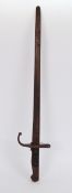 TURKISH BAYONET: An antique military issue Turkish Mauser rifle bayonet.