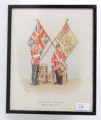 34th FOOT: An interesting ' 34th & 55th Regiment Of Foot ' Border military print, but R. Simkin.