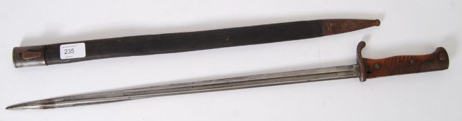 BAYONET: A German late 19th/early 20th century First World War bayonet by Seitengwehr,