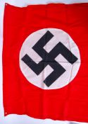 FLAG: A large 20th century Nazi German flag - with black swastika to centre,