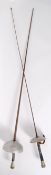 FENCING: A pair of early - mid 20th century fencing foils,