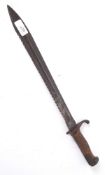 BAYONET: A German ' BUTCHER ' rifle bayonet, cWWI First World War era. M-9805 Bayonet. 50cm long.