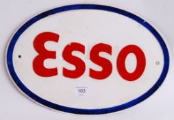 ESSO: A reproduction Esso garage advertising hand painted iron sign.