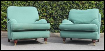 A pair of 20th century contemporary Howard style armchair by Multiyork.