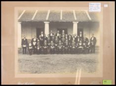 A rare late 19th century Indian Masonic photograph by Del Tufo & Co of Mudras,