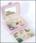 A collection of silver jewellery to include chains, ring, pendants,