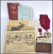 A collection of masonic related items to include medals and paperwork from the Loyal Order of