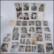 AUTOGRAPHS: A good collection of largely vintage (pre-1940's) autographs and actor / actress