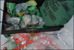 A collection of vintage coins,