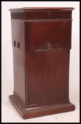 A Victorian mahogany butlers - servants pedestal washstand cabinet.